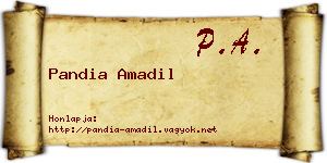 Pandia Amadil névjegykártya